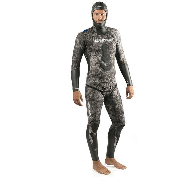 Cressi Tracina 5mm 2-piece Camo Freediving & Spearfishing Open Cell  Neoprene Wetsuits