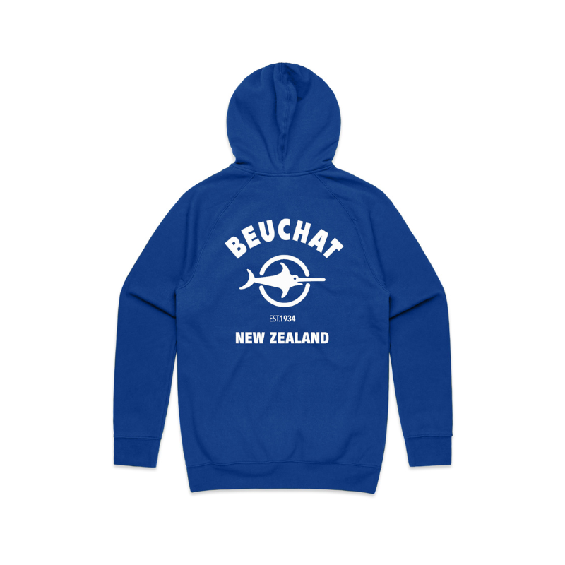 Beuchat Hoodie in Blue back logo