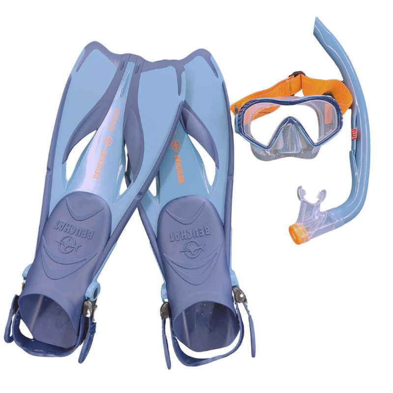 Beuchat Oceo Mask Find Snorkel combo for kids in Blue