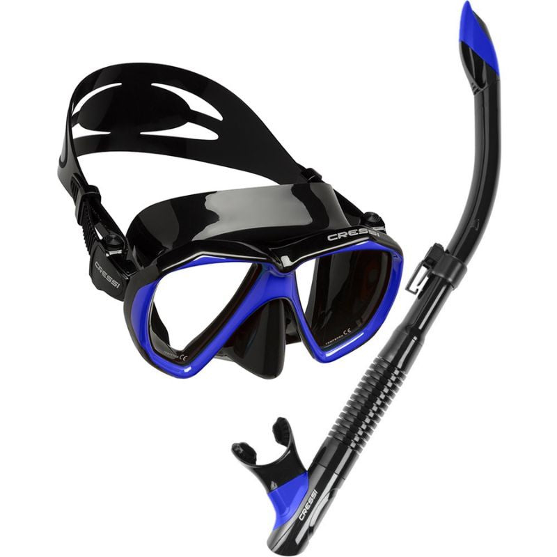 Cressi Ranger Mask with Tao Snorkel in Black and Blue