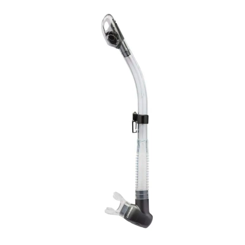 Cressi dry snorkel graphite and clear tube