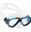 Cressi Focus Scuba Diving Mask with blue frame and clear skirt