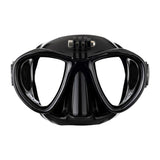 Cressi Metis Dive Mask with Go Pro Mount front view of lens