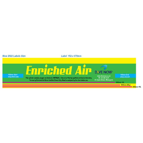 Enriched Air Nitrox Tank Label