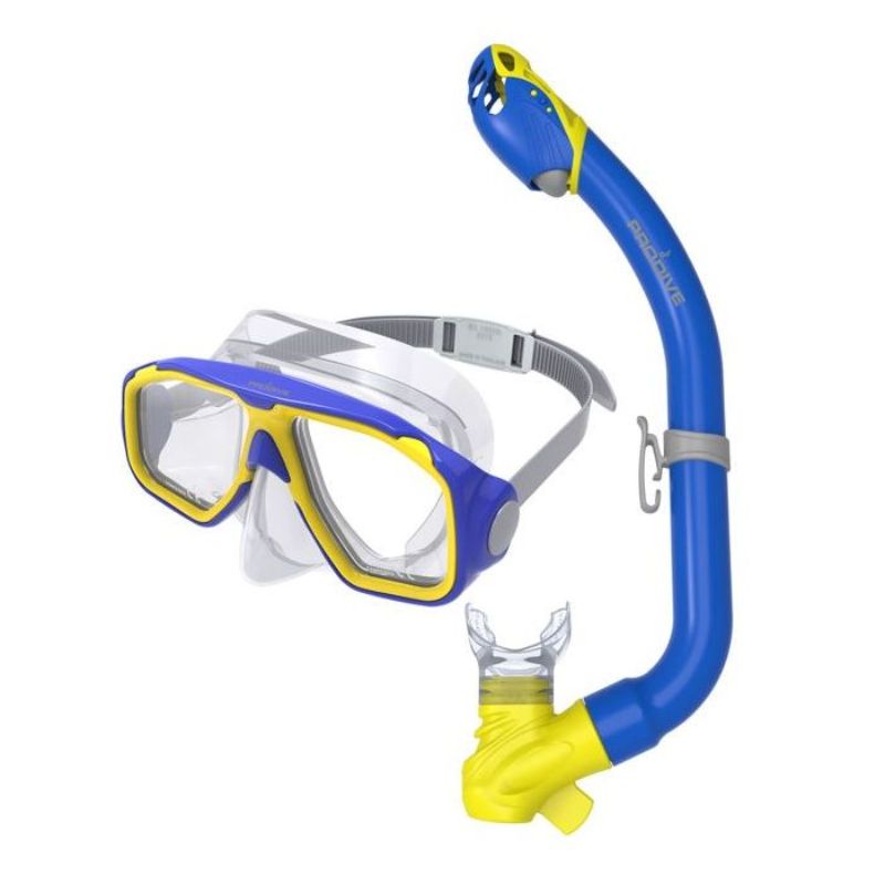 Easy Vision mask and snorkel set for kids in blue