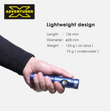 Scuba Diving Torch X Adventurer M1500 dimensions