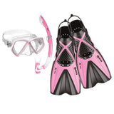 Mares Pirate Mask, Snorkel, Fin Combo in Pink