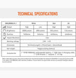 OrcaTorch 3000 Lumen Underwater Scuba Diving Torch Technical Specifications