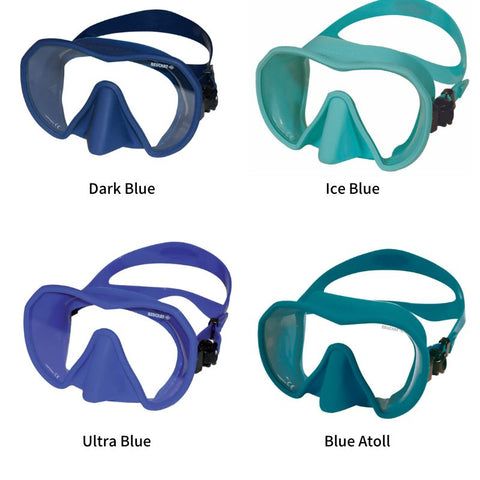 Beuchat Maxlux Scuba and Freediving Masks in blue