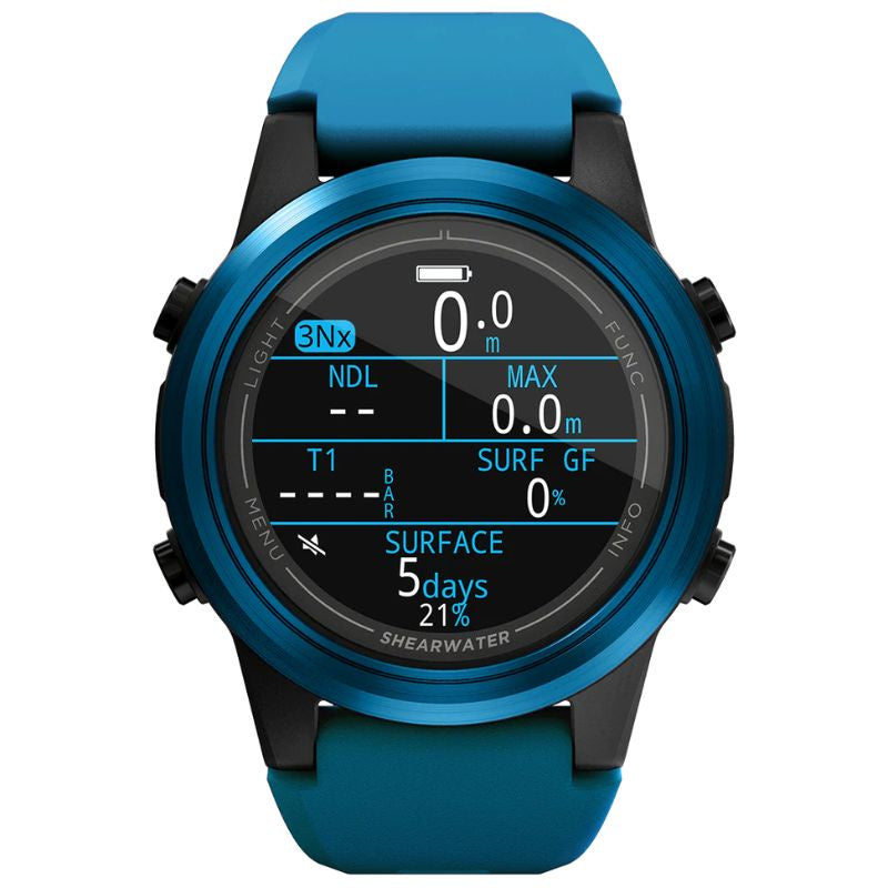Shearwater Tern TX Freedive and Scuba diving computer in limited edition blue colour