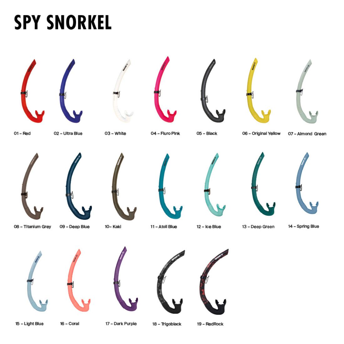 beuchat spy snorkel range to pair with Maxlux masks