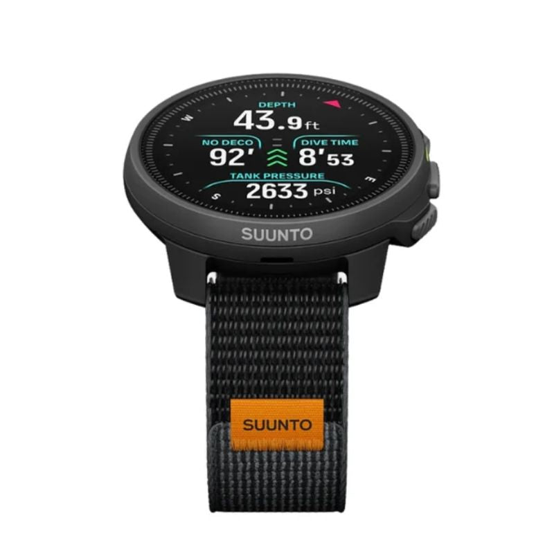 Suunto Nautic S Dive Computer side on showing computer strap