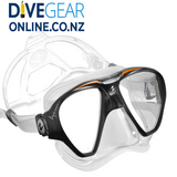 Aqualung Impression mask in clear black and orange