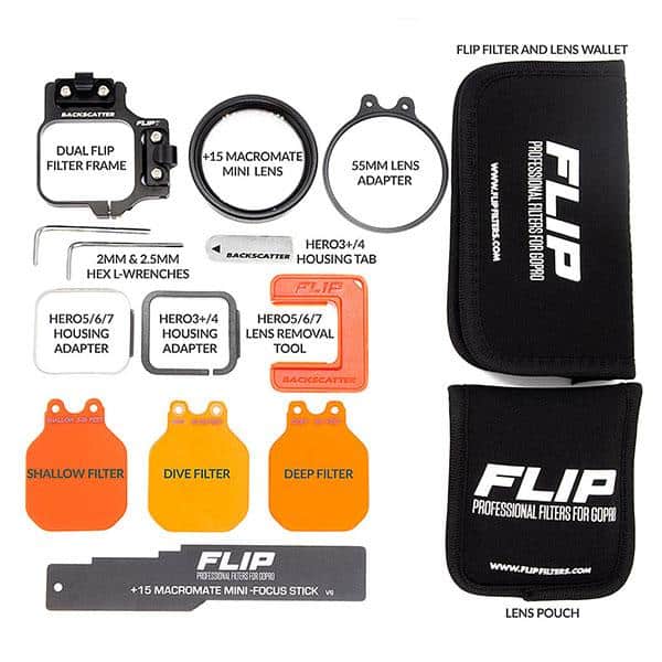 Backscatter Flip 6 Pro for GoPro with Macromate 15+