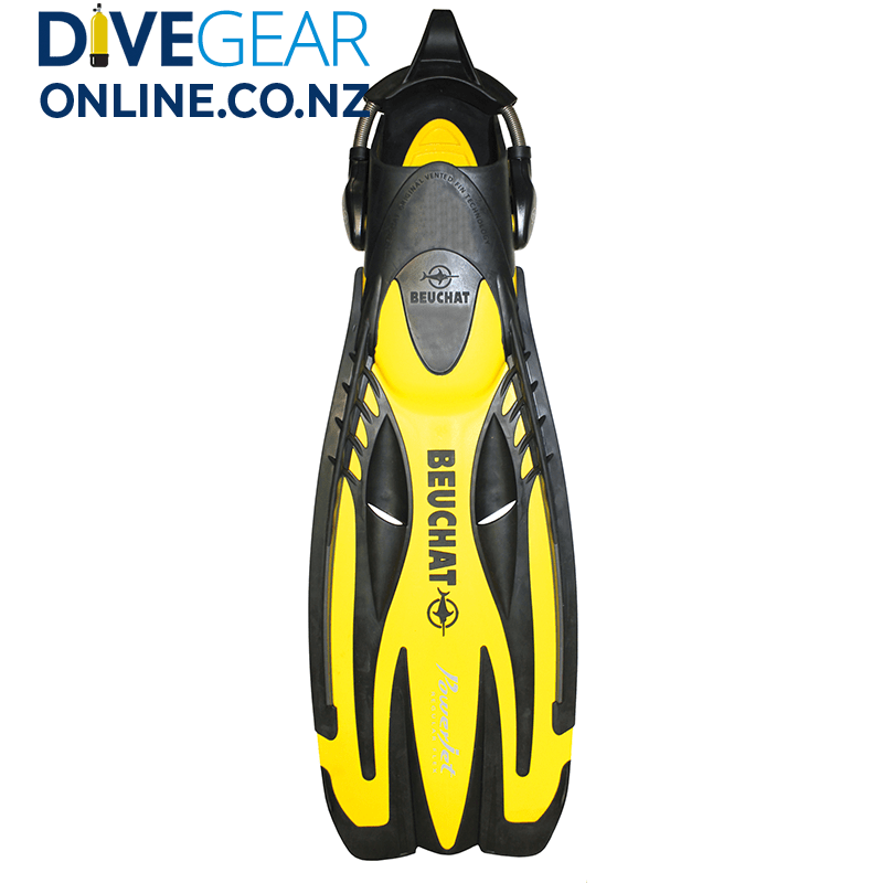 Beuchat Powerjet fins in yellow