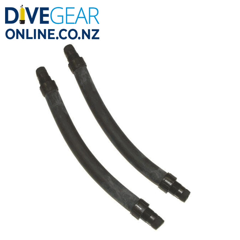Pair of 18mm set length speargun rubbers. Universal thread - Beuchat.  From