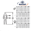 Size Chart Beuchat Focea Comfort 7mm Scuba Diving Wetsuit