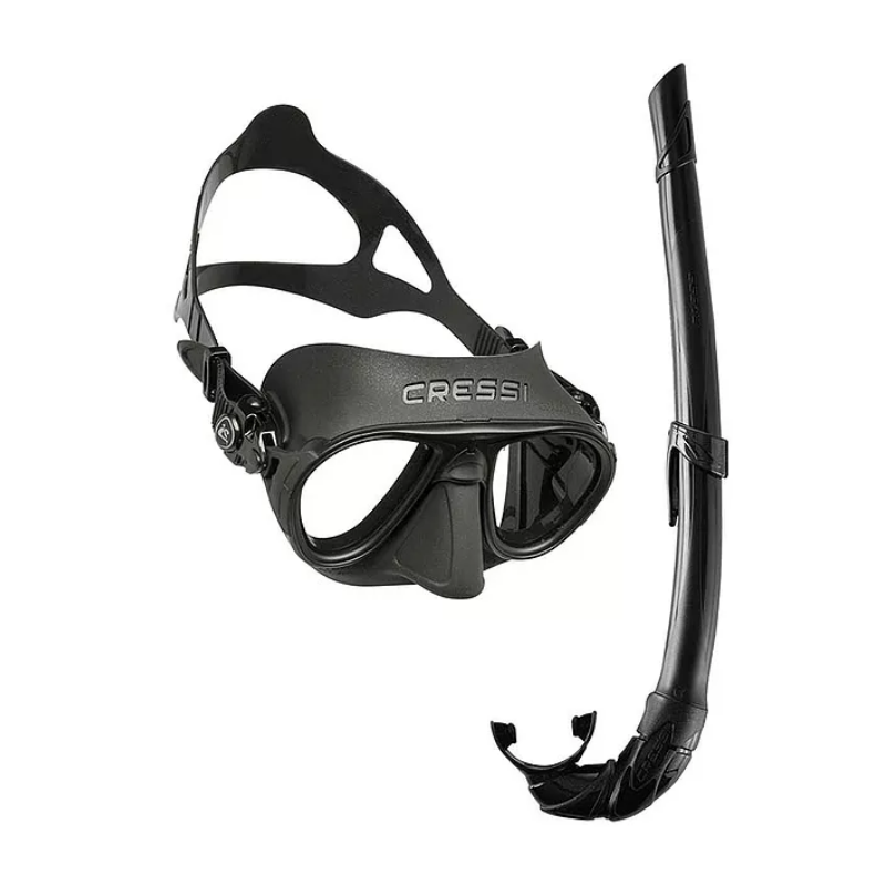 Cressi Caibro Mask and Snorkel set in Black