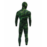 Epsealon Green Fusion 5mm Open Cell Neoprene wetsuit from the back
