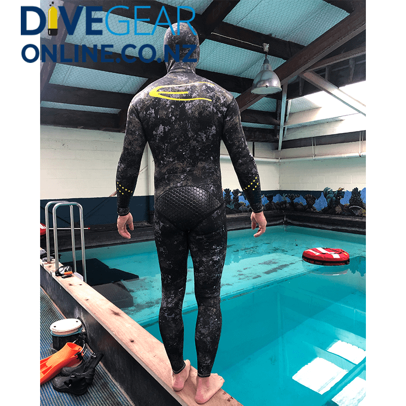 Back view Epsealon Tactical Stealth 5mm Open Cell wetsuit