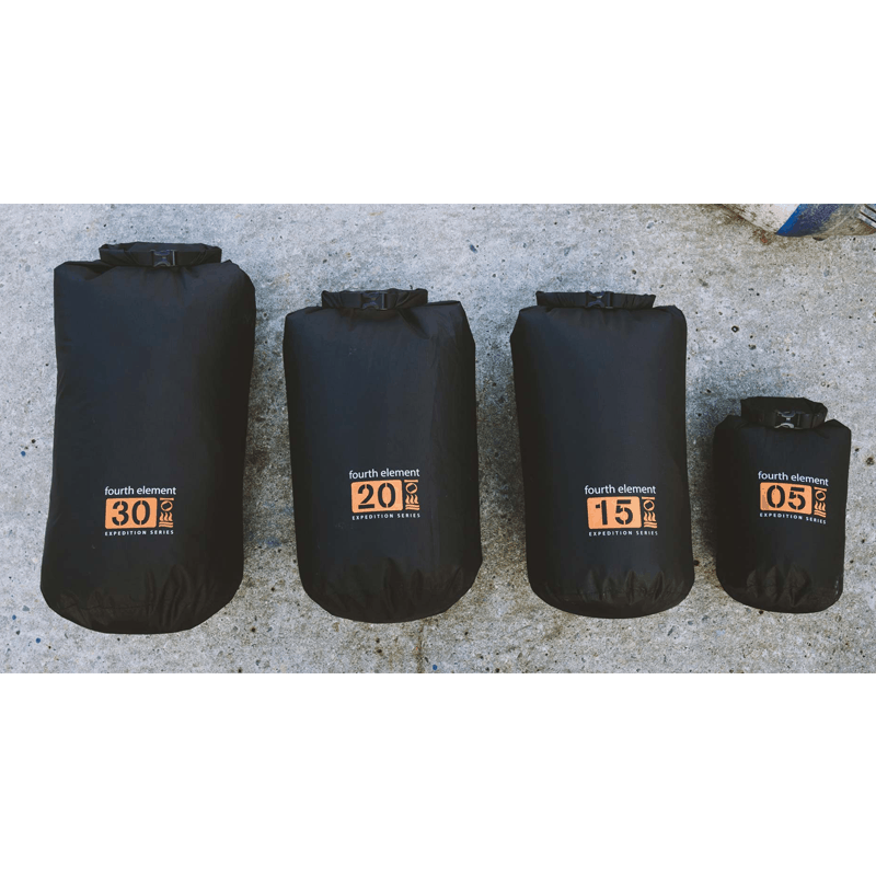 Fourth element soft dry bags all sizes lined up
