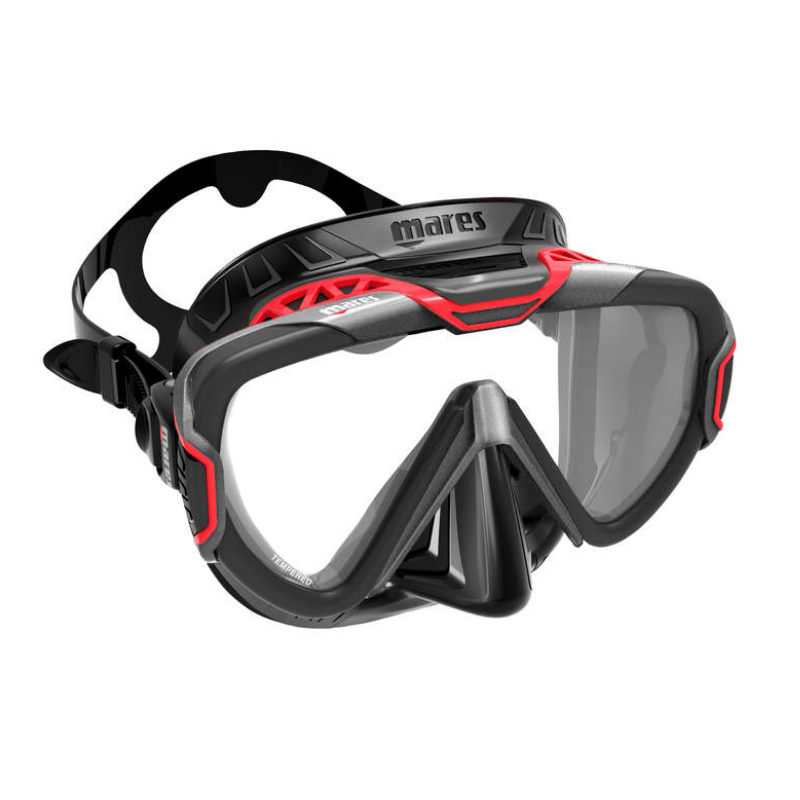 Mares Pure Wire Scuba Diving Mask Grey Red