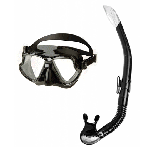 Mares Wahoo Adult Mask and Snorkel Set Black