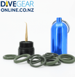 Scuba O Rings and Pick Tool in a Fun Mini Dive Tank Keyring