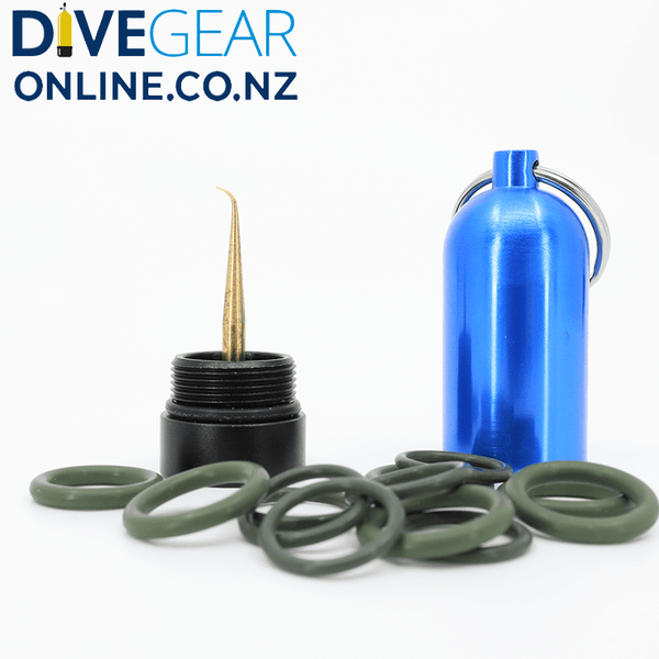 Scuba O Rings and Pick Tool in a Fun Mini Dive Tank Keyring