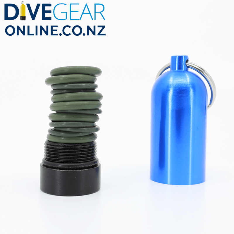 Scuba O Rings and Pick Tool in a Fun Mini Dive Tank Keyring