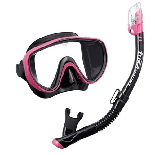 Tusa Black Series Adult Snorkeling Set - SERENE Pink/Black
