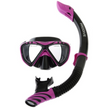 Pro Dive Mask and Snorkel set black and purple