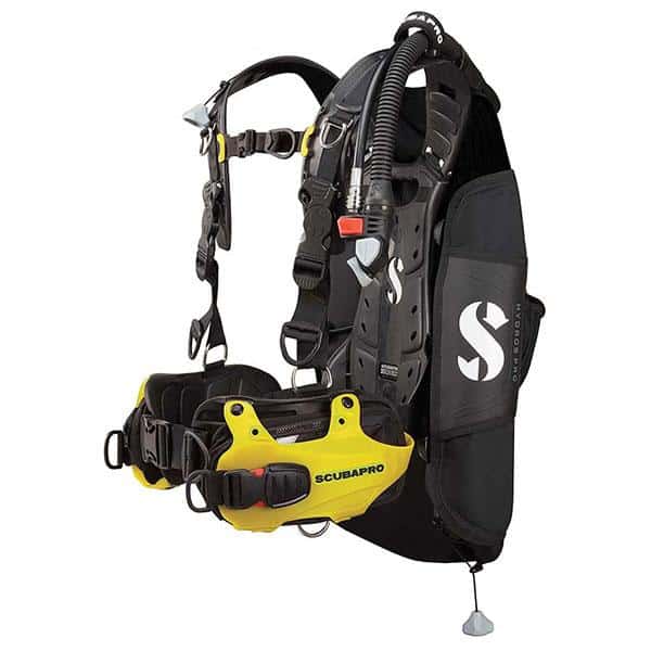 Scubapro Hydros Pro Diving BCD with Yellow Weight Pockets