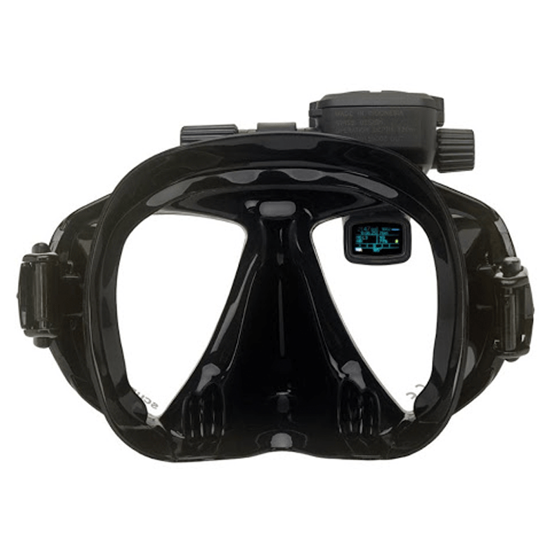 Scubapro Galileo HUD dive computer from inside the mask
