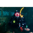 Diver wearing the Hydros Pro BCD on Waikato Wreck in New Zealand