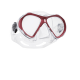 Scubapro Spectra Mini Mask Clear Red with Free Sea Buff
