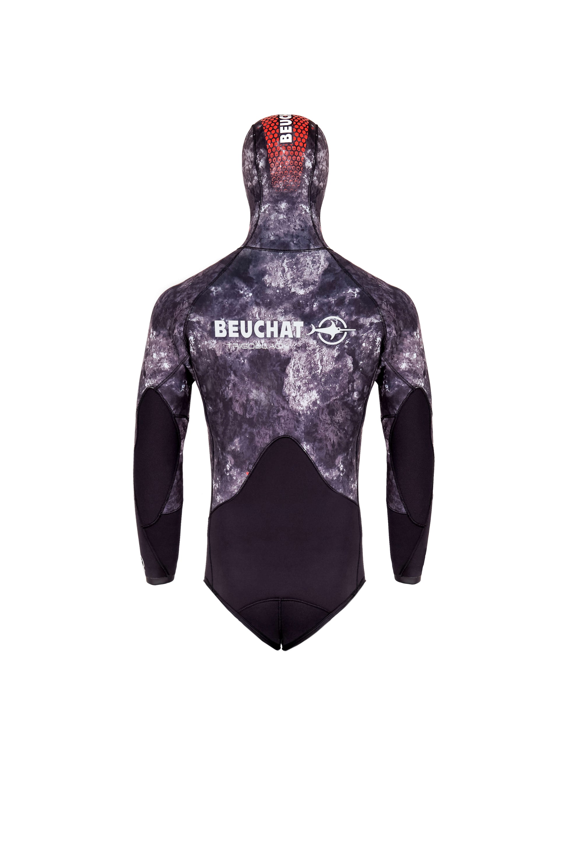 Beuchat TrigoBlack Spearfishing Open Cell Wetsuit back jacket