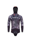Beuchat Trigo Black Camo Open Cell wetsuit jacket front view