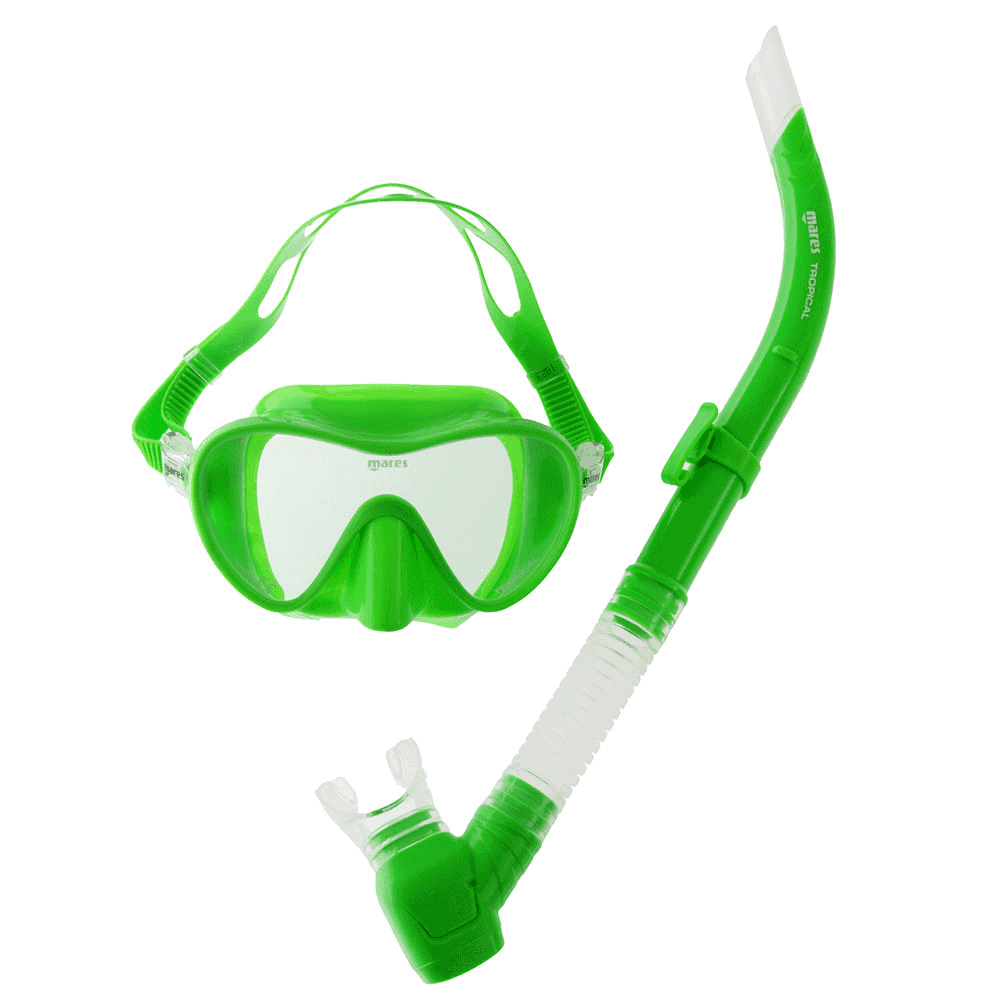 Mares Tropical Adult Mask and Snorkel Set Green