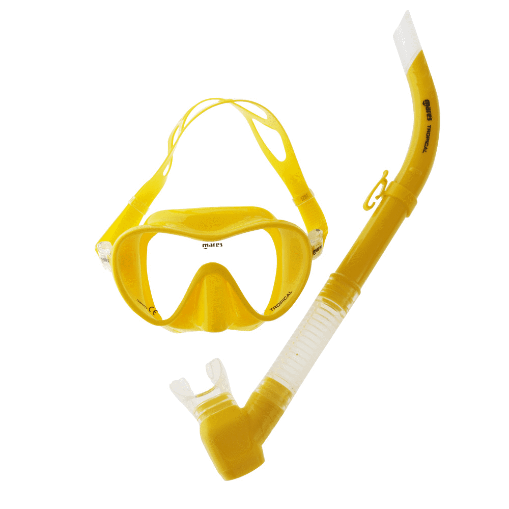 Mares Tropical Adult Mask and Snorkel Set Yellow
