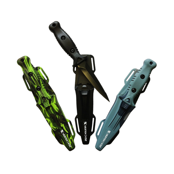 Scuba or Spearfishing Knife Camo Green