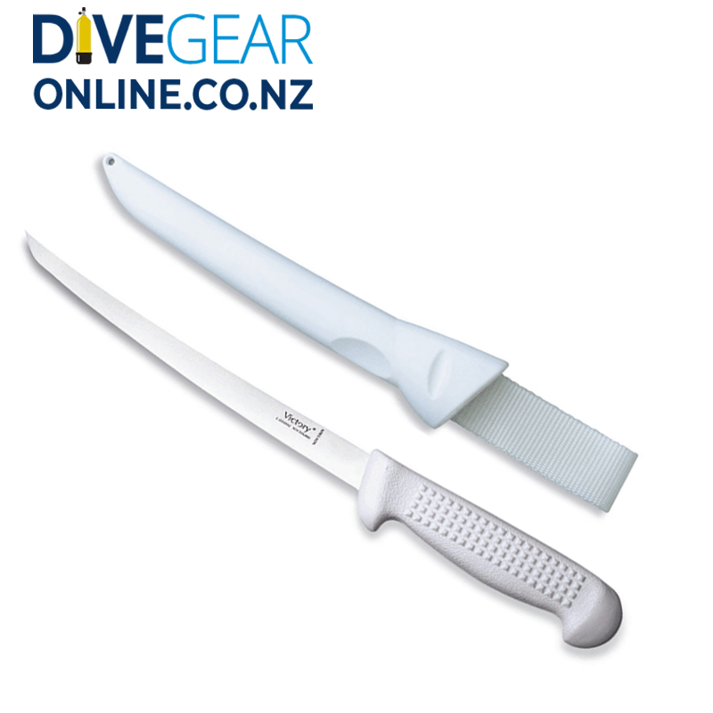 Victory 22cm Narrow Blade Filleting Knife with Sheath