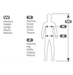 Size Chart for Beuchat Redrock Freedive and Spearfishing Open Cell wetsuit