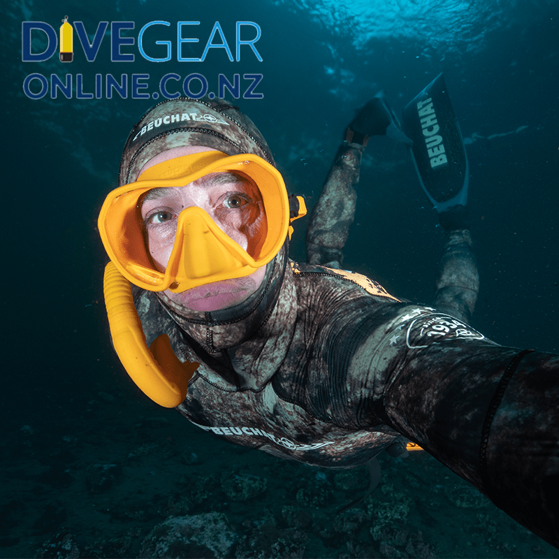 Beuchat Carbone Freediving and Spearfishing fin on a freediver