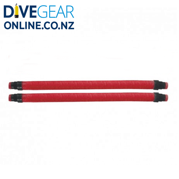 Pair of Megatonne 18mm set length speargun rubbers. Universal thread - Beuchat.  From